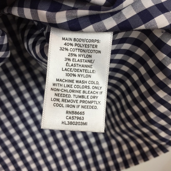 Chelsea28 Nordstrom Blue Gingham Lace Bell Sleeves - Picture 5 of 7